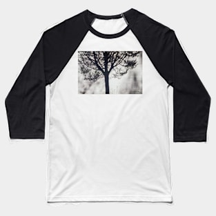 Shadow of Tree on White Brick Wall Baseball T-Shirt